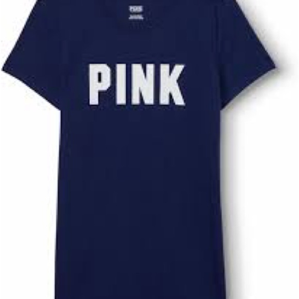 PINK Victoria's Secret Blue Short Sleeve Tee